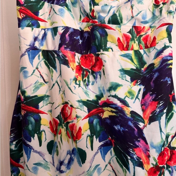 Fashion Nova Vibrant One-Shoulder Dress - Red, Blue, Green - Picture 3 of 13